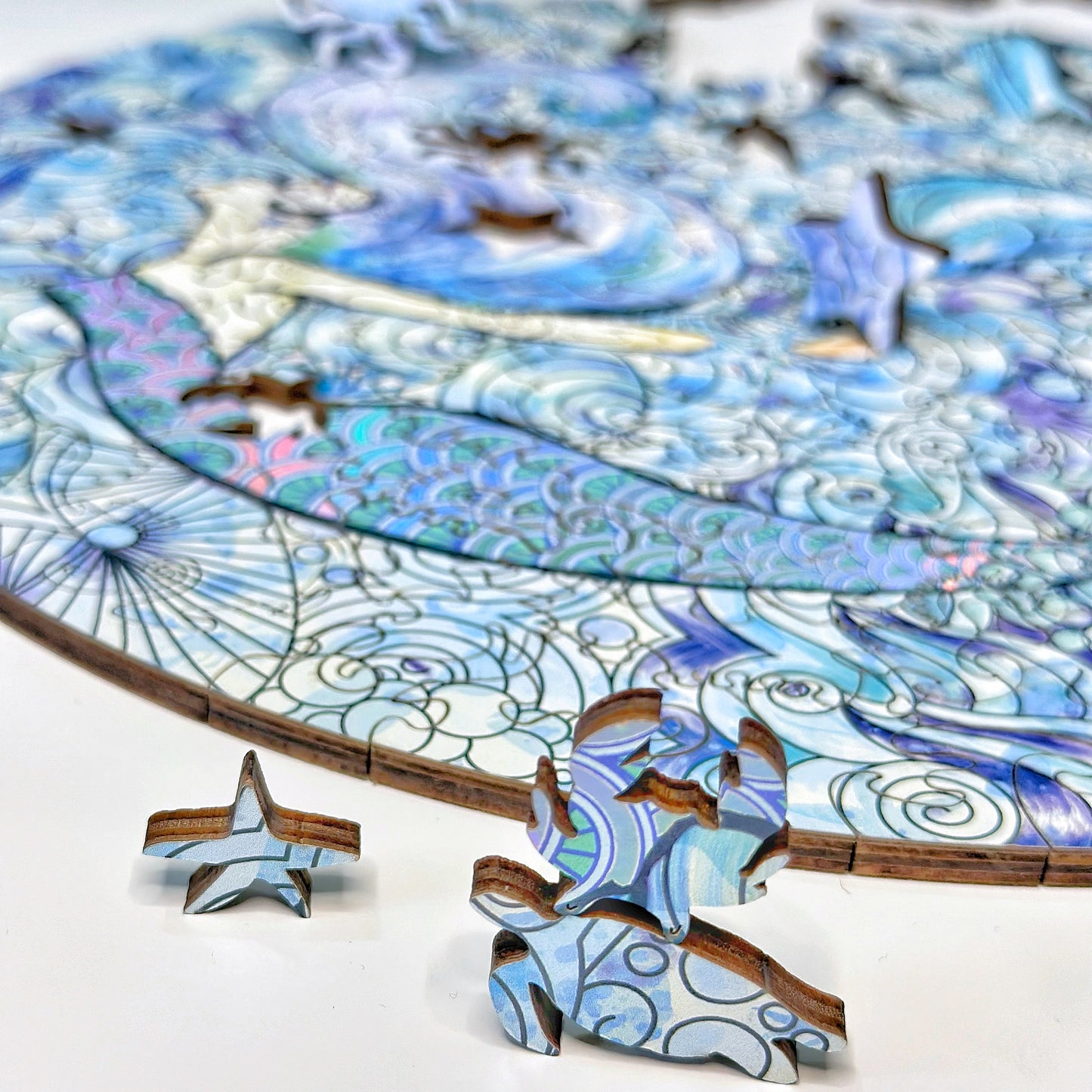 Dreamy Mermaid Wooden Jigsaw Puzzle for Adults, 250 Pieces