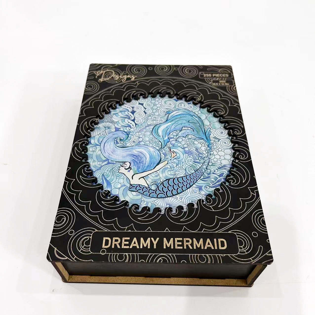Dreamy Mermaid Wooden Jigsaw Puzzle for Adults, 250 Pieces
